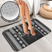 Mabuhay Philippines Festival Bathroom Set Filipino Map Black White Igorot Pattern