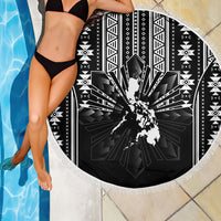 Mabuhay Philippines Festival Beach Blanket Filipino Map Black White Igorot Pattern