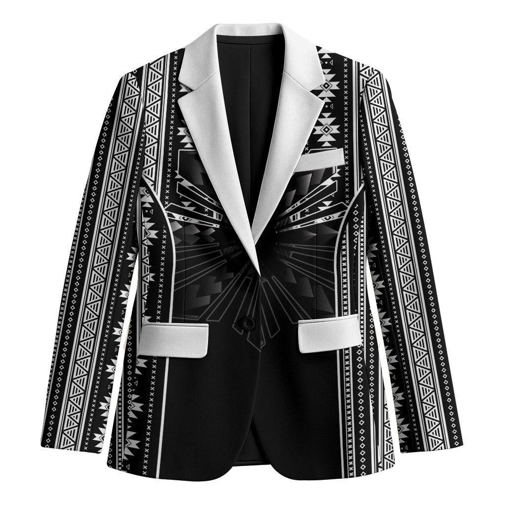 Mabuhay Philippines Festival Blazer Filipino Map Black White Igorot Pattern
