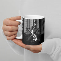 Mabuhay Philippines Festival Ceramic Mug Filipino Map Black White Igorot Pattern
