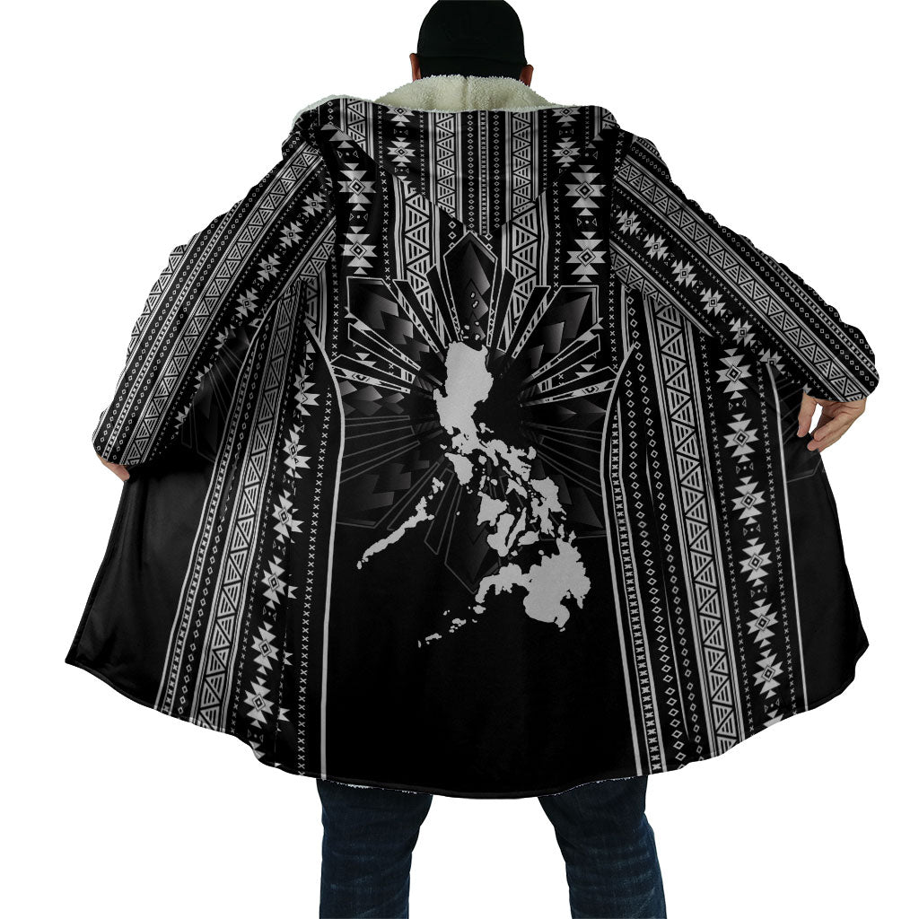 Mabuhay Philippines Festival Cloak Filipino Map Black White Igorot Pattern