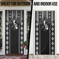 Mabuhay Philippines Festival Door Cover Filipino Map Black White Igorot Pattern