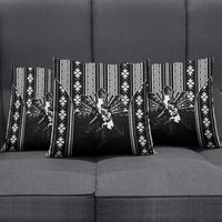 Mabuhay Philippines Festival Pillow Cover Filipino Map Black White Igorot Pattern