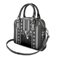 Mabuhay Philippines Festival Shoulder Handbag Filipino Map Black White Igorot Pattern