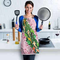 Koi Fish Sakura Japan Apron Eternal Flow Cherry Blossom Seigaiha Pattern LT14 - Polynesian Pride