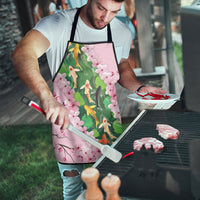 Koi Fish Sakura Japan Apron Eternal Flow Cherry Blossom Seigaiha Pattern LT14 - Polynesian Pride