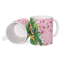 Koi Fish Sakura Japan Ceramic Mug Eternal Flow Cherry Blossom Seigaiha Pattern LT14 - Polynesian Pride