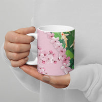 Koi Fish Sakura Japan Ceramic Mug Eternal Flow Cherry Blossom Seigaiha Pattern LT14 - Polynesian Pride