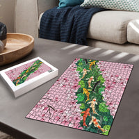 Koi Fish Sakura Japan Puzzle Eternal Flow Cherry Blossom Seigaiha Pattern LT14 - Polynesian Pride