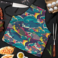 Japan Koinobori Apron Japanese Koi Flag Waves Pattern
