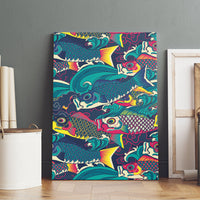 Japan Koinobori Canvas Wall Art Japanese Koi Flag Waves Pattern LT14 - Polynesian Pride