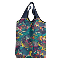 Japan Koinobori Grocery Bag Japanese Koi Flag Waves Pattern LT14 - Polynesian Pride