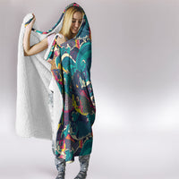 Japan Koinobori Hooded Blanket Japanese Koi Flag Waves Pattern LT14 - Polynesian Pride