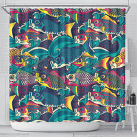 Japan Koinobori Shower Curtain Japanese Koi Flag Waves Pattern LT14 - Polynesian Pride