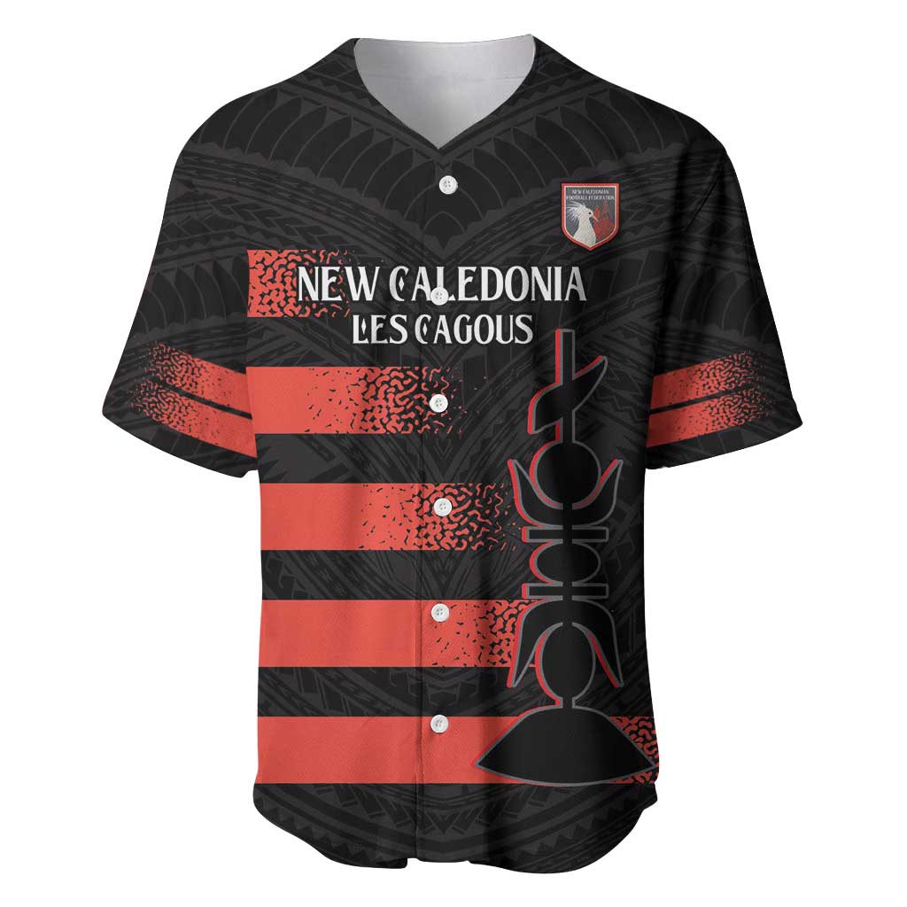 Custom New Caledonia Football Baseball Jersey Allez Les Cagous Polynesian Pattern