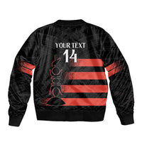 Custom New Caledonia Football Bomber Jacket Allez Les Cagous Polynesian Pattern