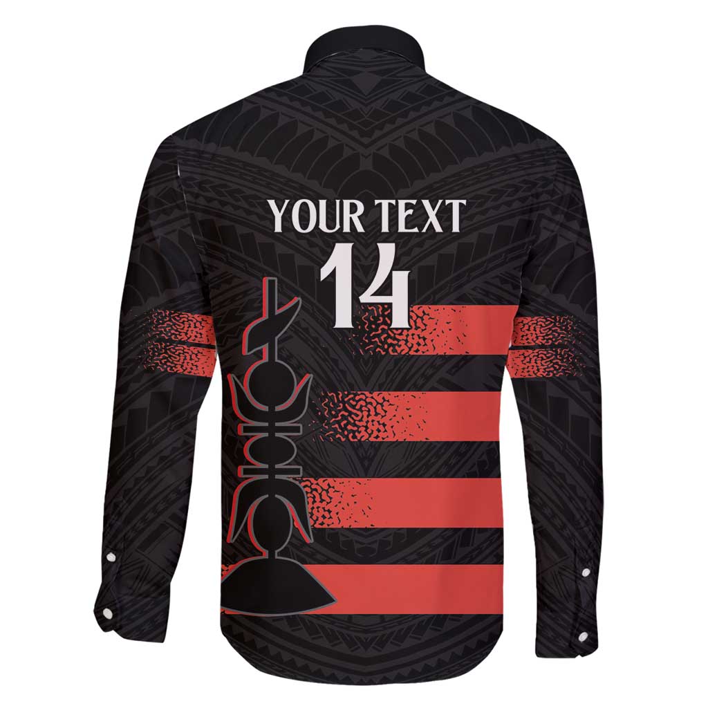 Custom New Caledonia Football Family Matching Long Sleeve Bodycon Dress and Hawaiian Shirt Allez Les Cagous Polynesian Pattern