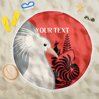 Custom Nouvelle-Caledonie Football Beach Blanket Allez Les Cagous Simple Style LT14 One Size 150cm Red - Polynesian Pride
