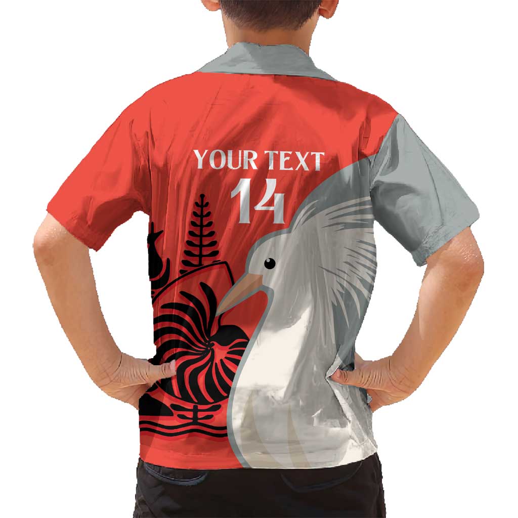 Custom Nouvelle-Caledonie Football Family Matching Long Sleeve Bodycon Dress and Hawaiian Shirt Allez Les Cagous Simple Style