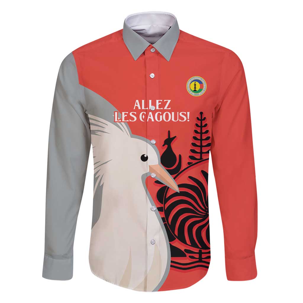 Custom Nouvelle-Caledonie Football Family Matching Long Sleeve Bodycon Dress and Hawaiian Shirt Allez Les Cagous Simple Style