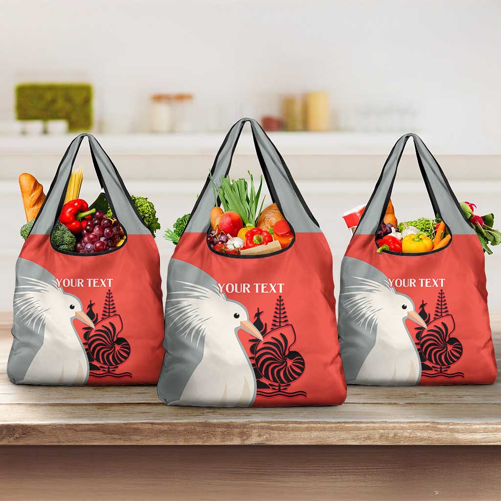 Custom Nouvelle-Caledonie Football Grocery Bag Allez Les Cagous Simple Style LT14 3-pack One Size Red - Polynesian Pride