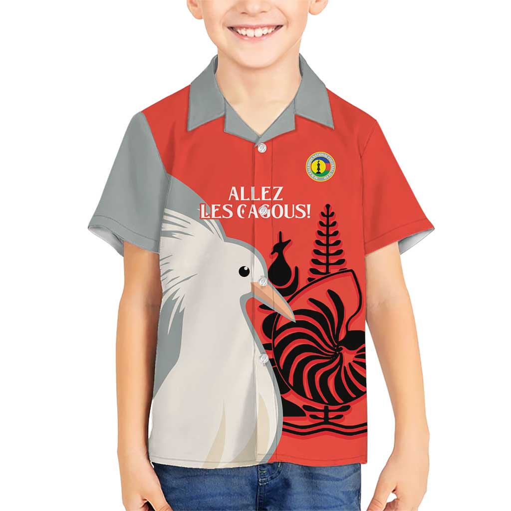 Custom Nouvelle-Caledonie Football Hawaiian Shirt Allez Les Cagous Simple Style LT14 - Polynesian Pride