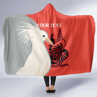 Custom Nouvelle-Caledonie Football Hooded Blanket Allez Les Cagous Simple Style LT14 One Size Red - Polynesian Pride