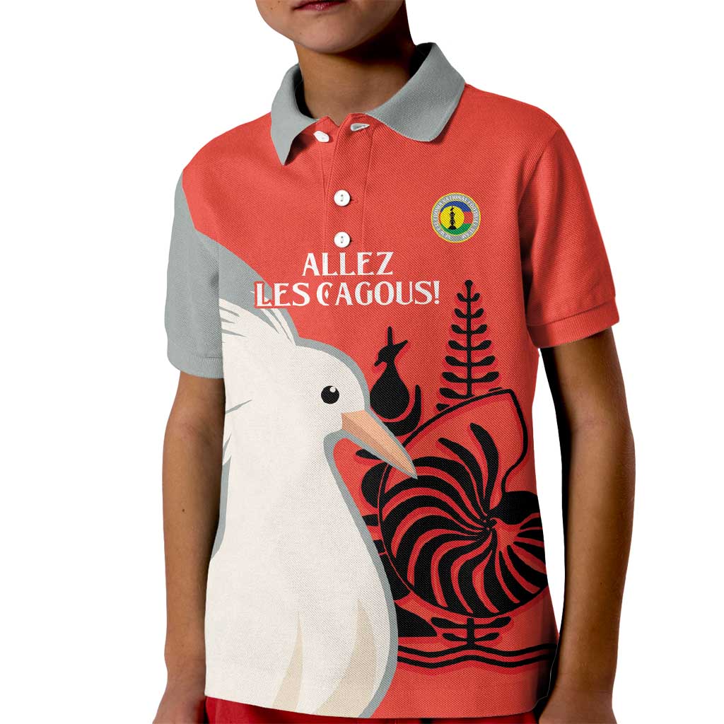 Custom Nouvelle-Caledonie Football Kid Polo Shirt Allez Les Cagous Simple Style