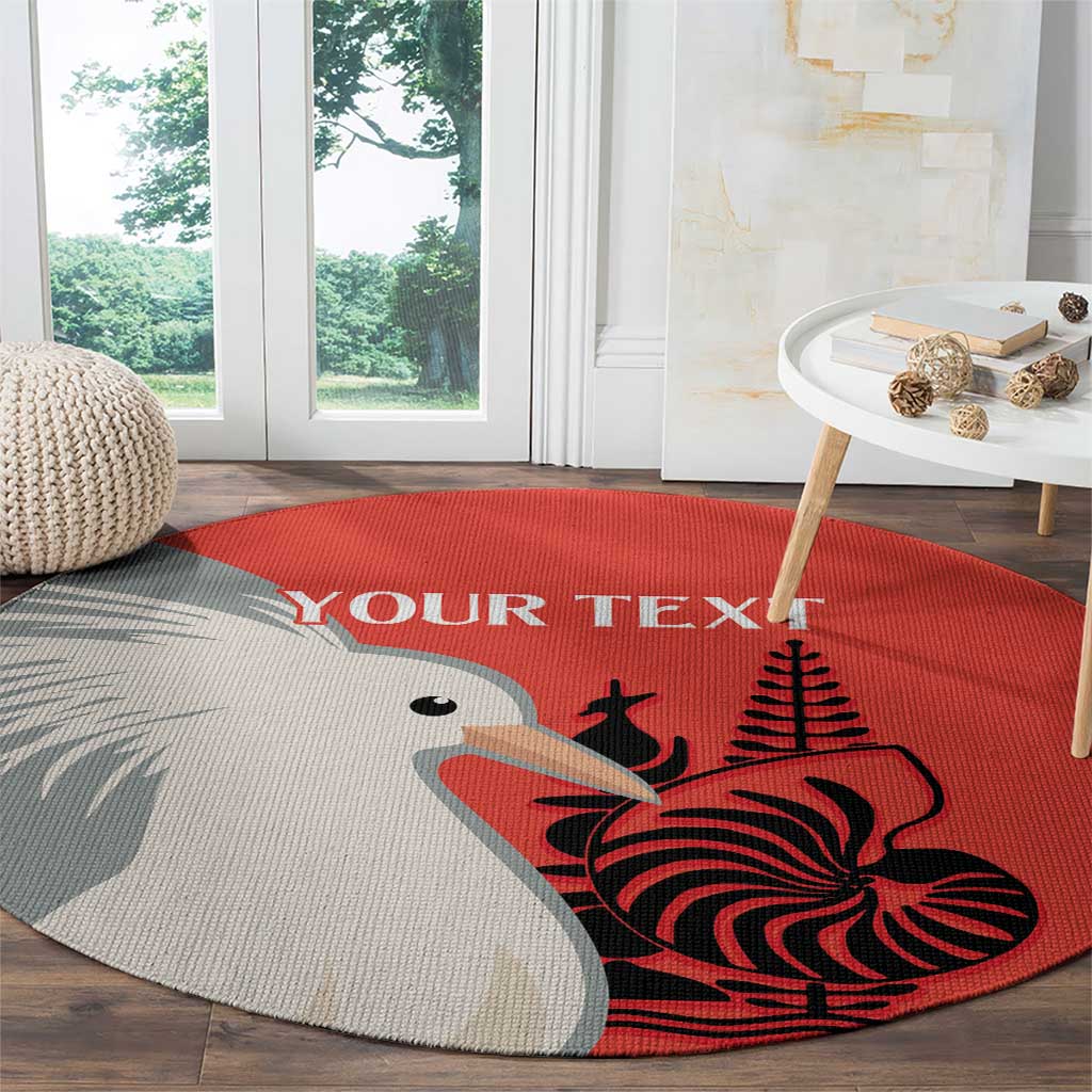 Custom Nouvelle-Caledonie Football Round Carpet Allez Les Cagous Simple Style
