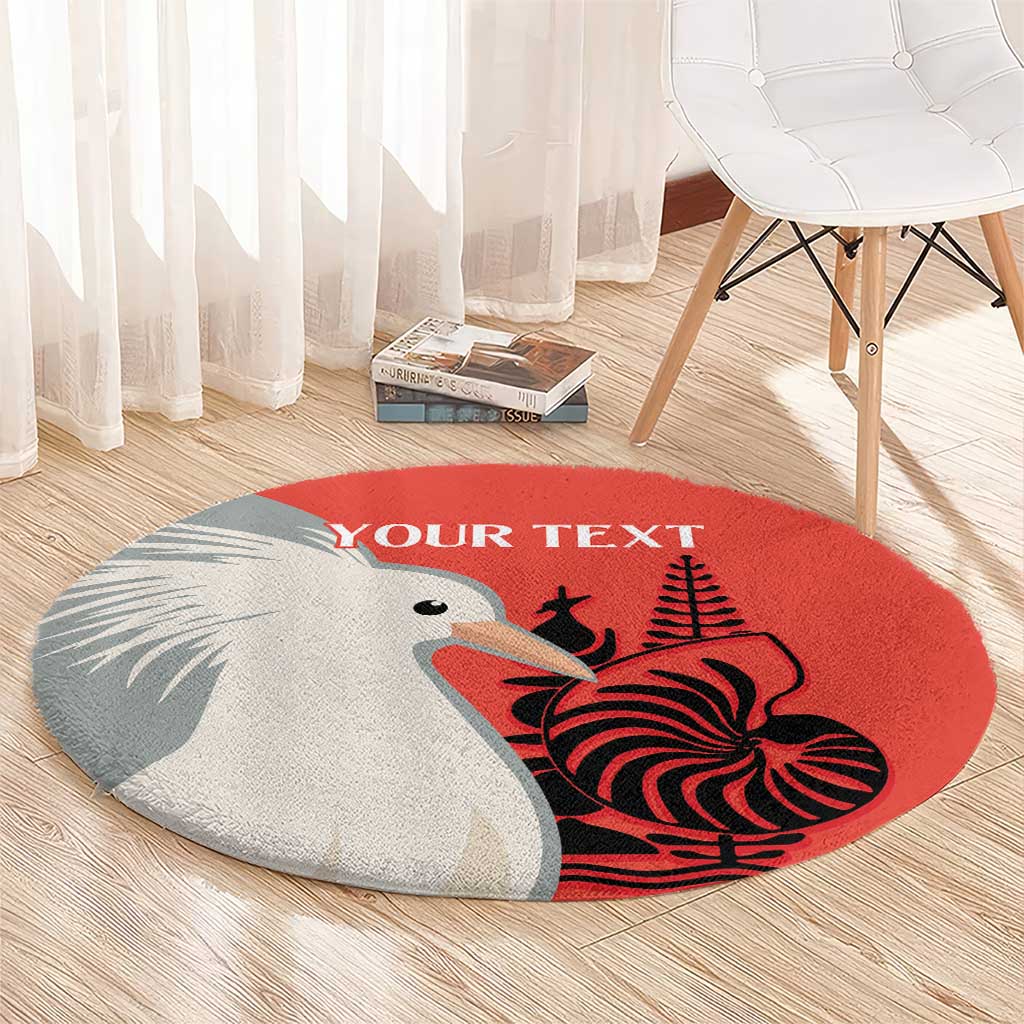 Custom Nouvelle-Caledonie Football Round Carpet Allez Les Cagous Simple Style
