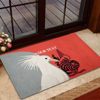 Custom Nouvelle-Caledonie Football Rubber Doormat Allez Les Cagous Simple Style LT14 - Polynesian Pride