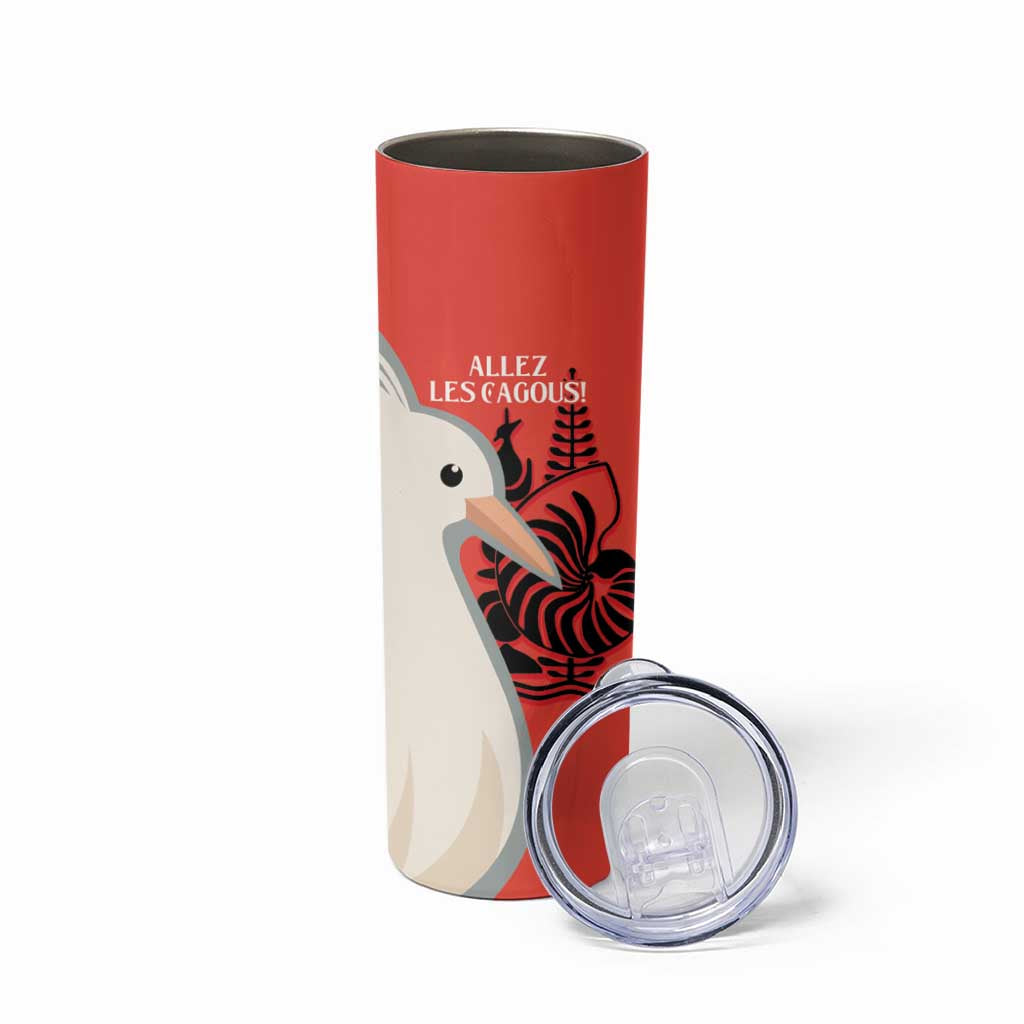 Custom Nouvelle-Caledonie Football Skinny Tumbler Allez Les Cagous Simple Style