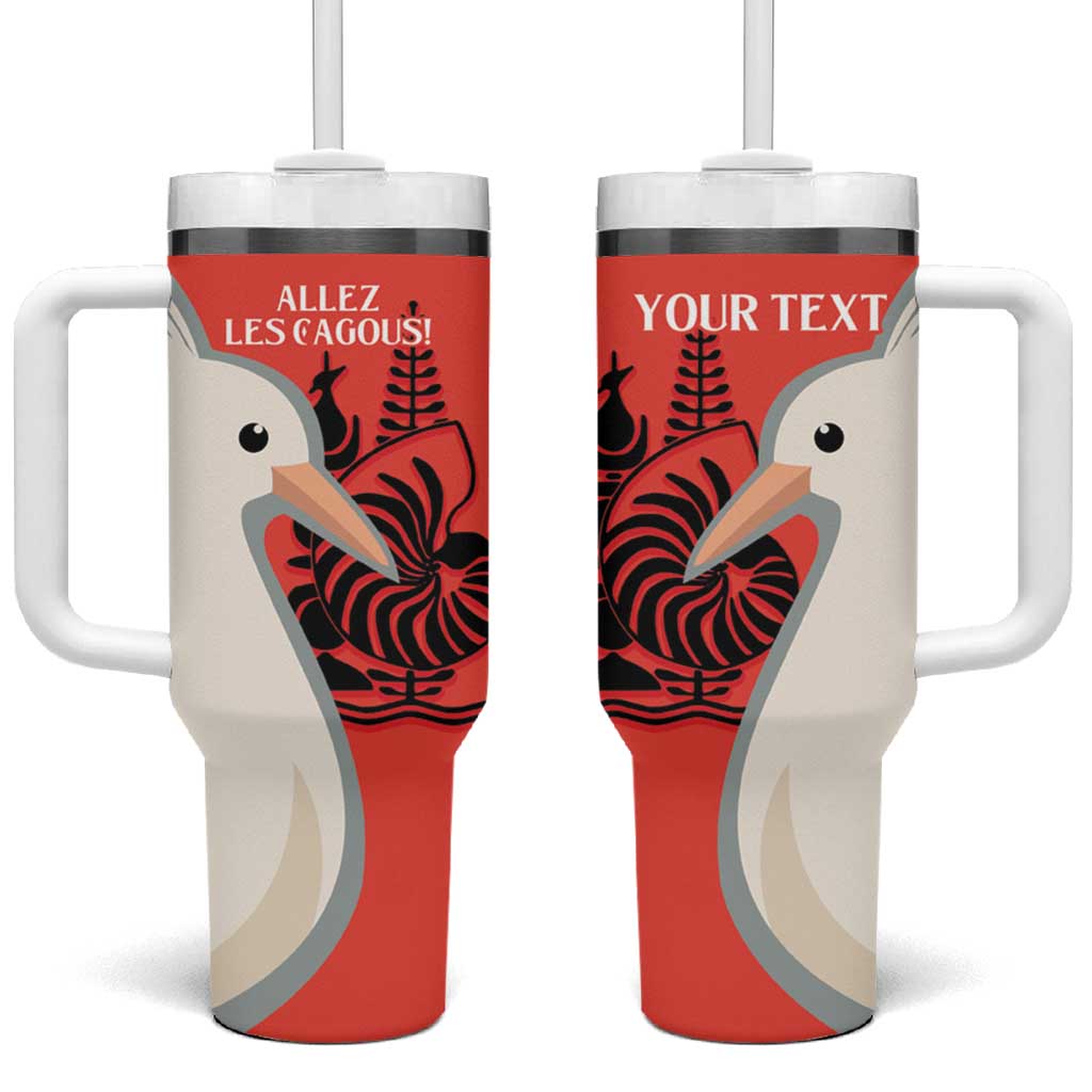 Custom Nouvelle-Caledonie Football Tumbler With Handle Allez Les Cagous Simple Style LT14 One Size: 40 oz Red - Polynesian Pride