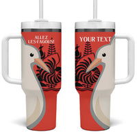 Custom Nouvelle-Caledonie Football Tumbler With Handle Allez Les Cagous Simple Style LT14 One Size: 40 oz Red - Polynesian Pride