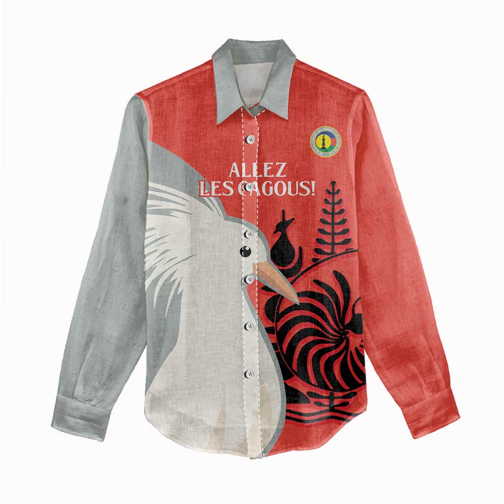 Custom Nouvelle-Caledonie Football Women Casual Shirt Allez Les Cagous Simple Style