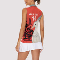 Custom Nouvelle-Caledonie Football Women Sleeveless Polo Shirt Allez Les Cagous Simple Style