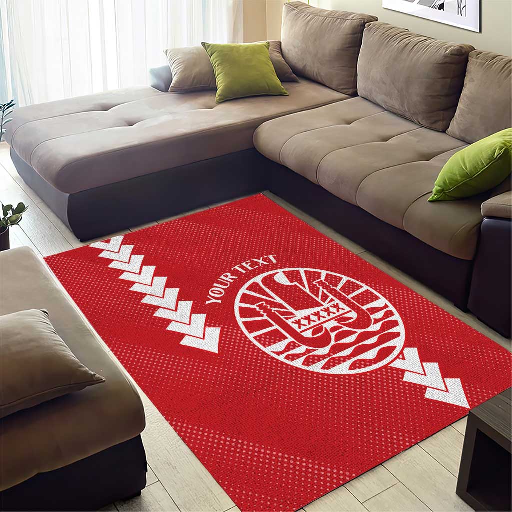 Custom Tahiti Football Area Rug Go Toa Aito