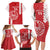 Custom Tahiti Football Family Matching Long Sleeve Bodycon Dress and Hawaiian Shirt Go Toa Aito