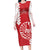 Custom Tahiti Football Family Matching Long Sleeve Bodycon Dress and Hawaiian Shirt Go Toa Aito