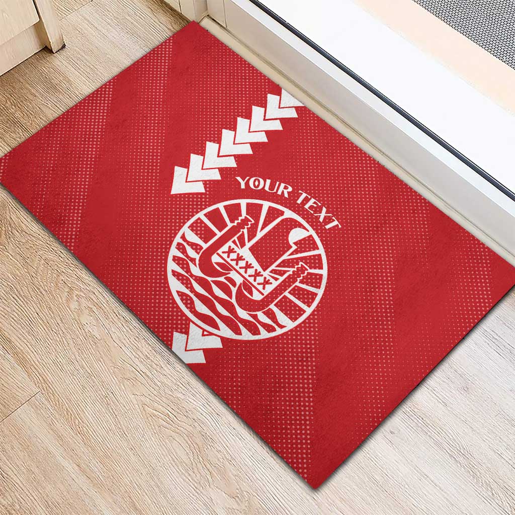 Custom Tahiti Football Rubber Doormat Go Toa Aito