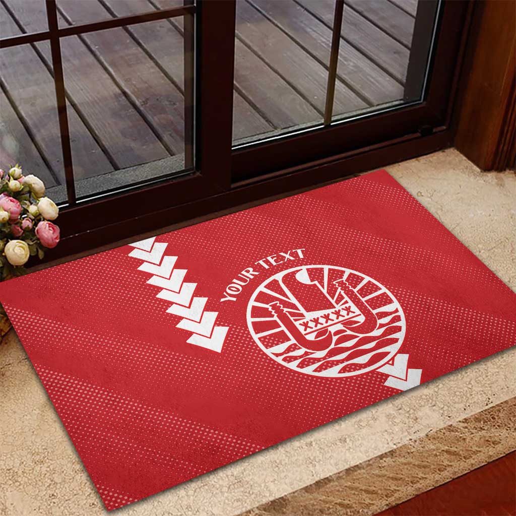 Custom Tahiti Football Rubber Doormat Go Toa Aito