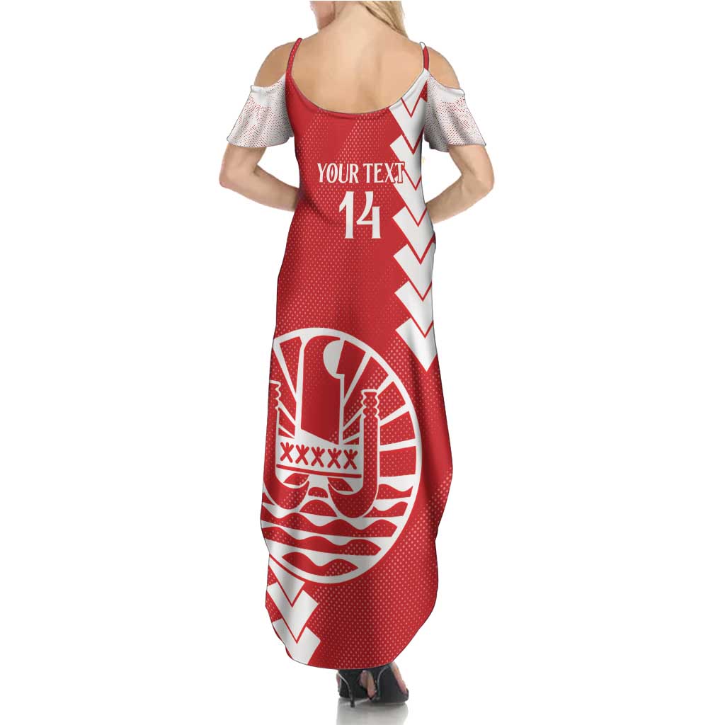 Custom Tahiti Football Summer Maxi Dress Go Toa Aito