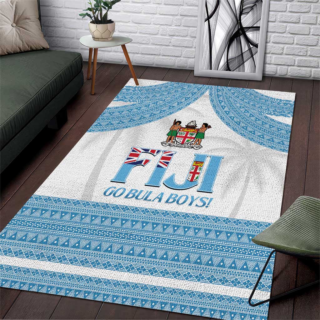 Custom Fiji Tapa Football Area Rug Go Bula Boy!