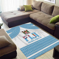 Custom Fiji Tapa Football Area Rug Go Bula Boy!