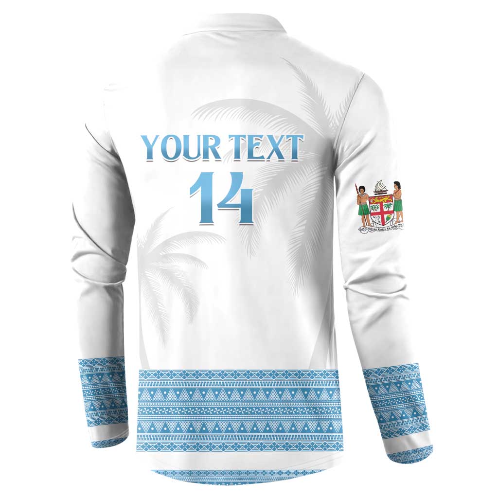 Custom Fiji Tapa Football Button Sweatshirt Go Bula Boy!