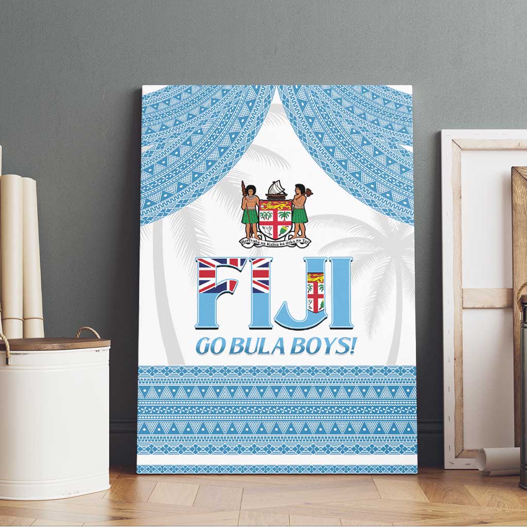 Custom Fiji Tapa Football Canvas Wall Art Go Bula Boy!