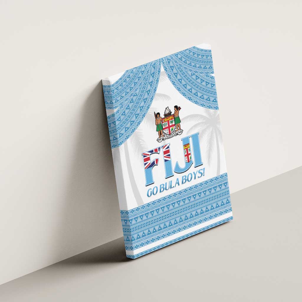 Custom Fiji Tapa Football Canvas Wall Art Go Bula Boy!
