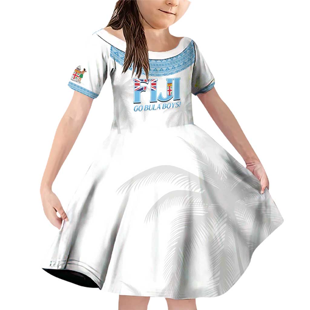 Custom Fiji Tapa Football Family Matching Off Shoulder Short Dress and Hawaiian Shirt Go Bula Boy!