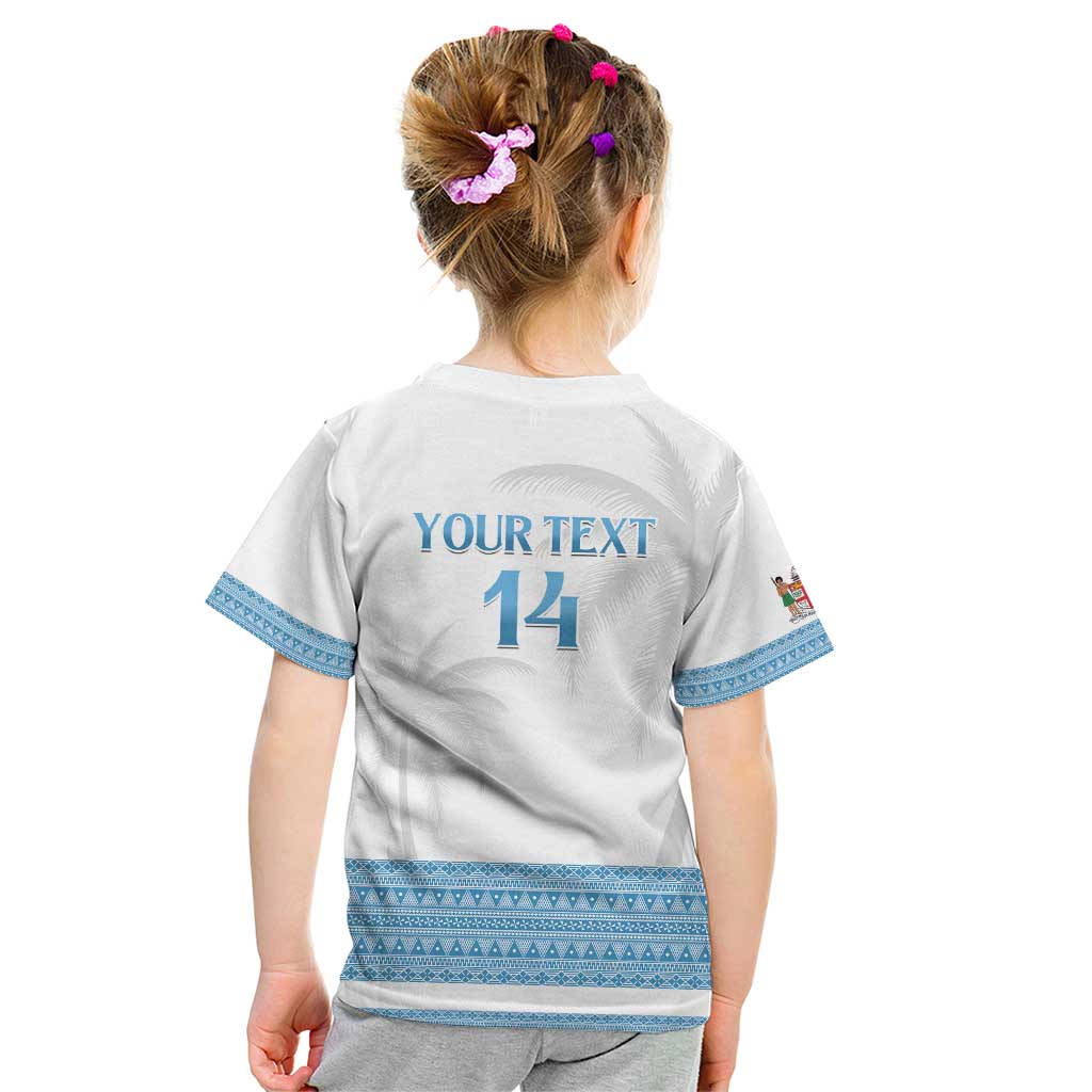 Custom Fiji Tapa Football Kid T Shirt Go Bula Boy!