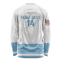 Custom Fiji Tapa Football Long Sleeve Shirt Go Bula Boy!